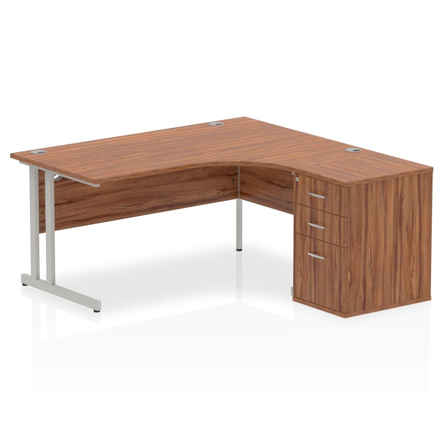 Impulse 1600mm Cantilever Right Crescent Desk Workstation